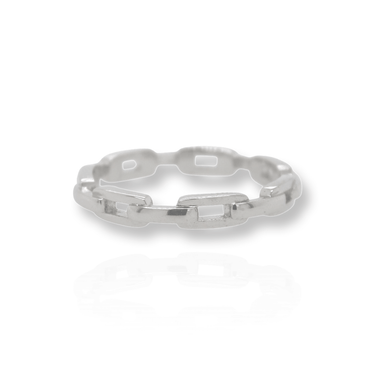 Silver Paper Clip Stack Ring